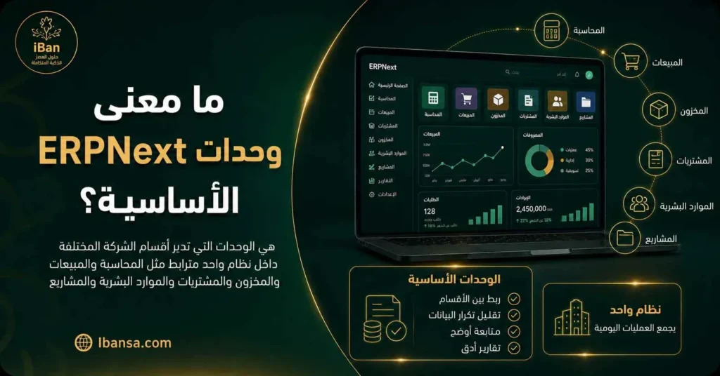 دليلك الكامل للتعرف علي وحدات ERPNext الأساسية