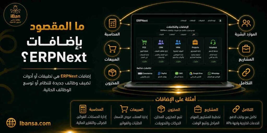 أفضل إضافات ERPNext Apps للشركات
